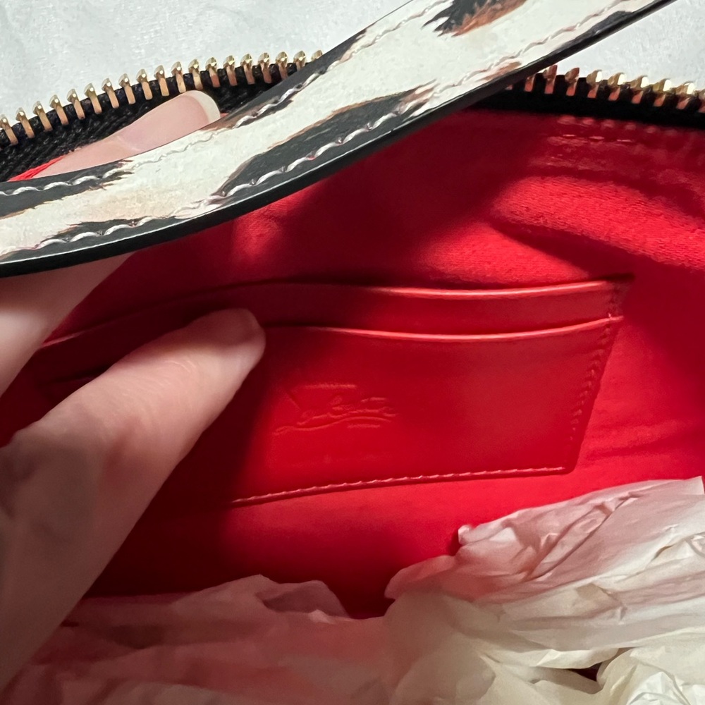 Christian Louboutin Leopard red-bottom purse with dust cover - Picture 5 of 7